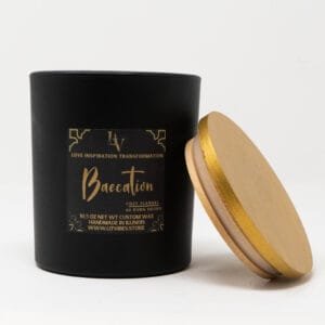 Baecation cozy flannel scented candle